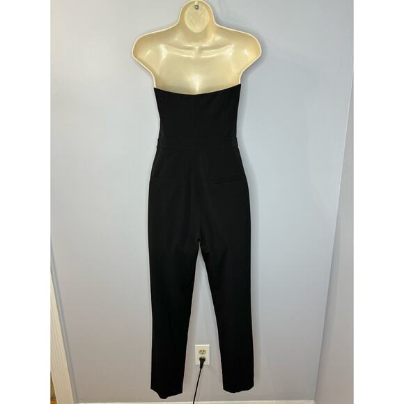 LPA Black Sweetheart Neckline Jumpsuit Elegant Preppy Black Women's M - Picture 3 of 12